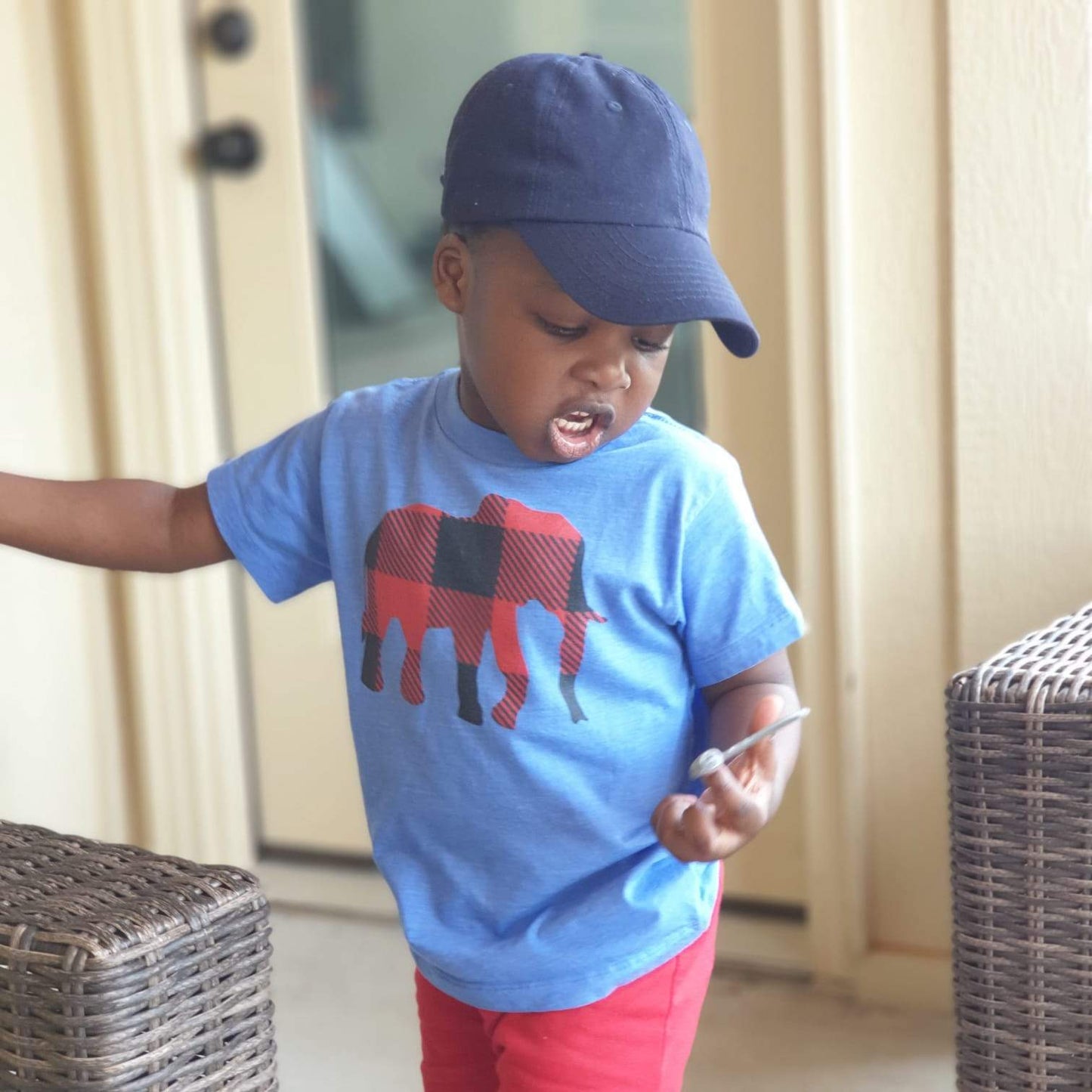 Toddler Short Sleeve Red Buffalo Tee