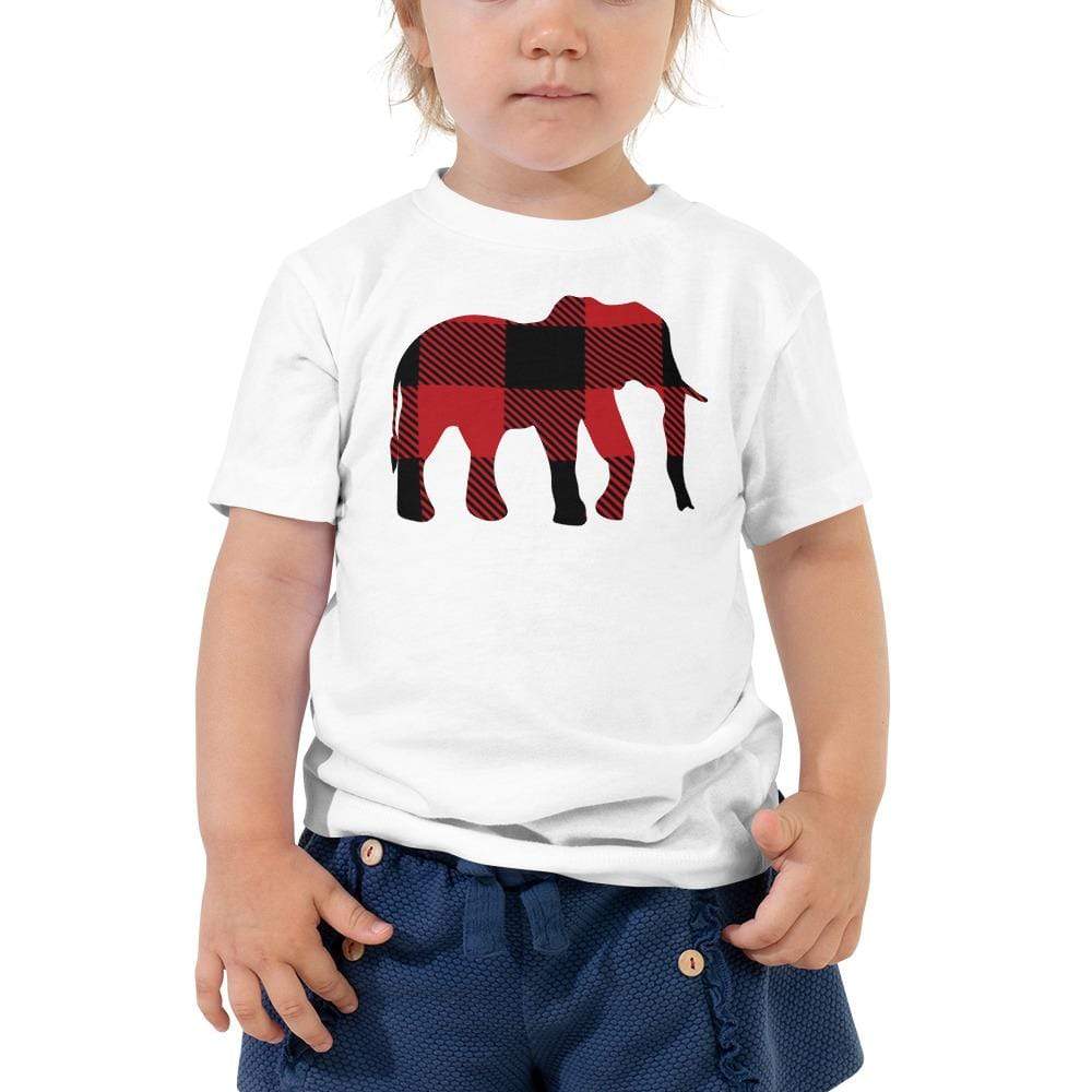 Toddler Short Sleeve Red Buffalo Tee - Elephant Footprints