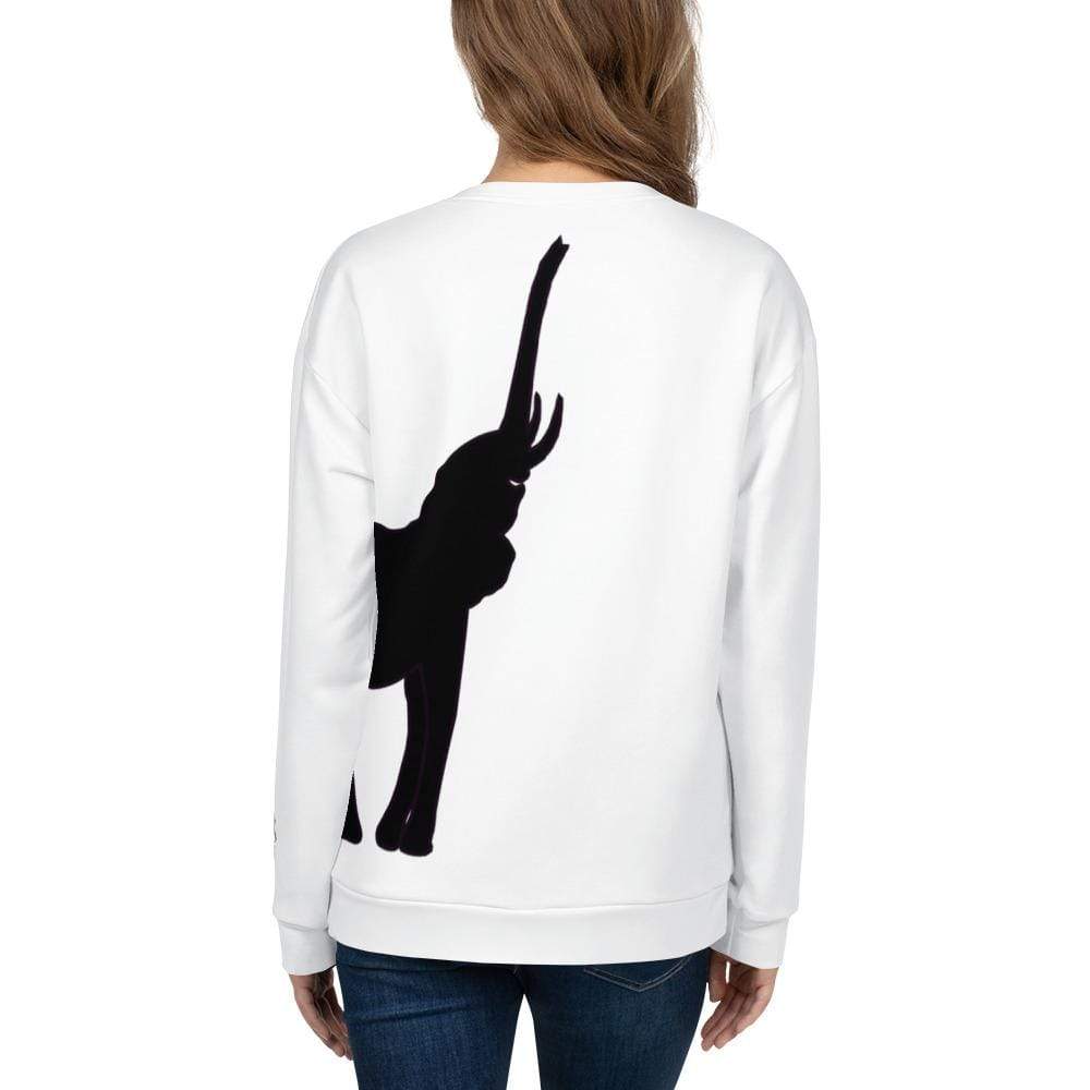 Unbelievably Cute Trunk Up Elephant Sweatshirt - Elephant Footprints