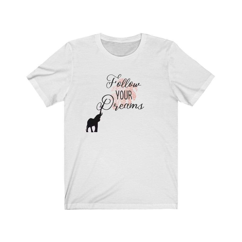Unisex Elephant Short Sleeve Tee - Follow your Dreams