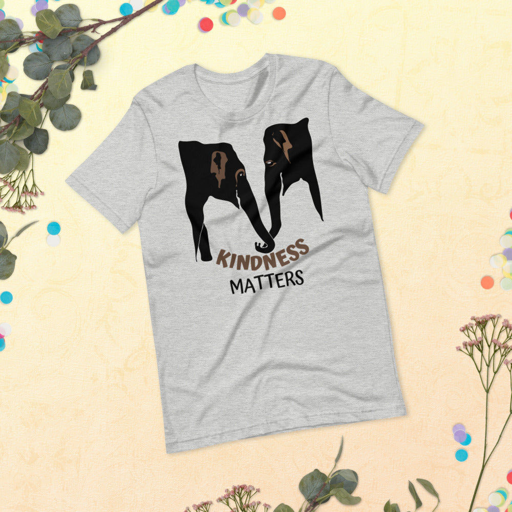 Kindness Matters Elephant Short-Sleeve Unisex T-Shirt