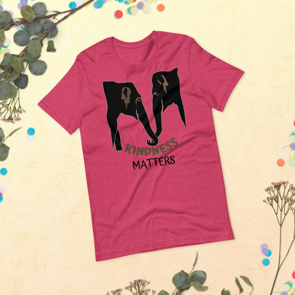 Kindness Matters Elephant Short-Sleeve Unisex T-Shirt