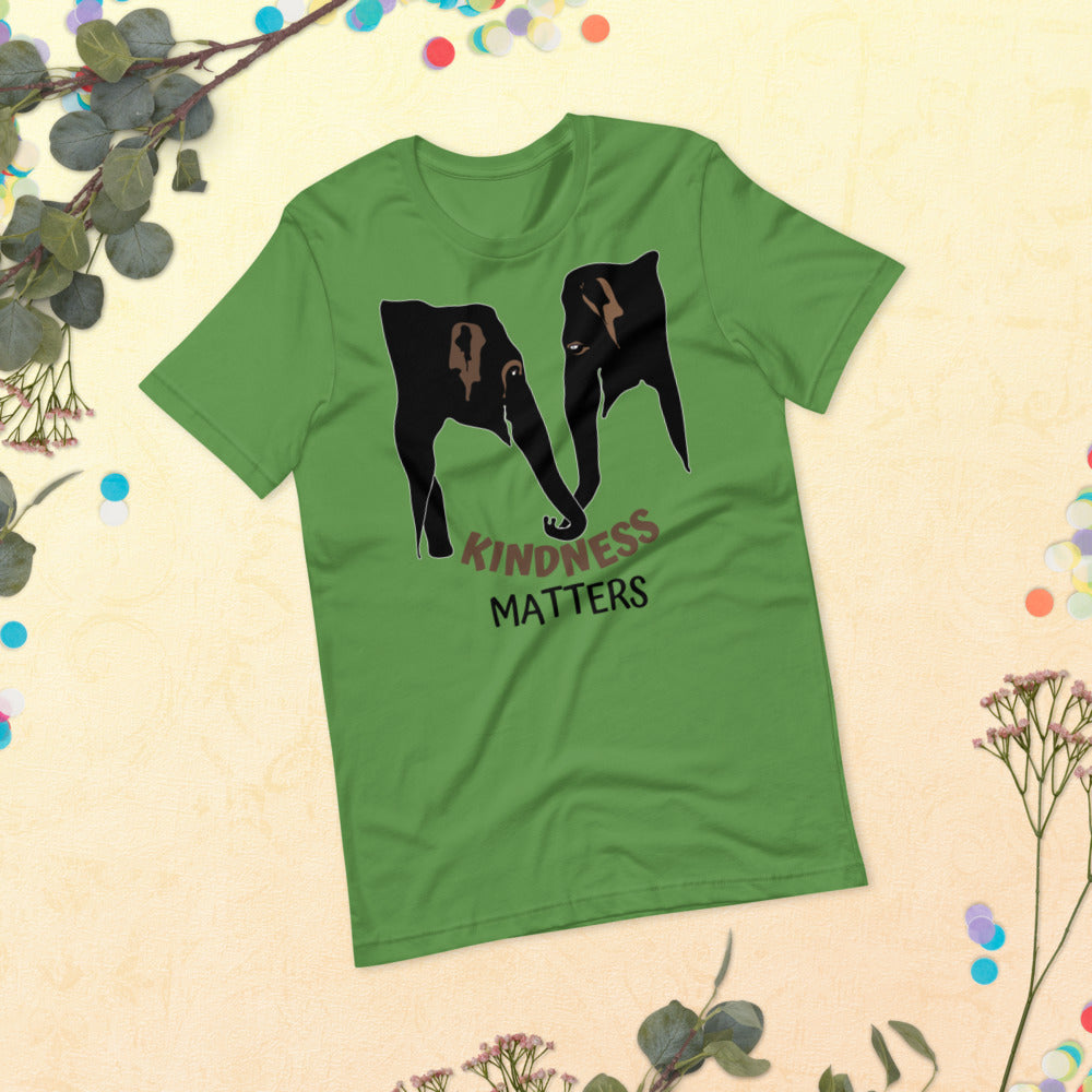 Kindness Matters Elephant Short-Sleeve Unisex T-Shirt