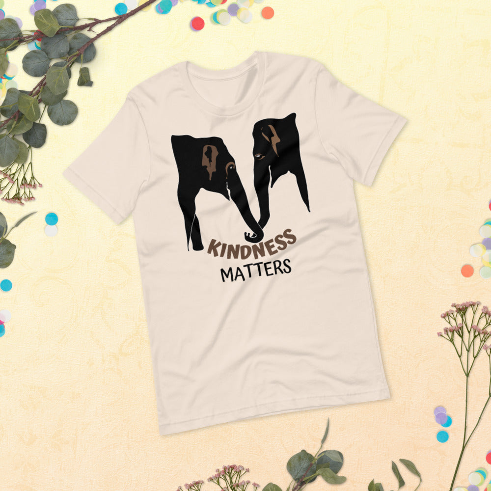 Kindness Matters Elephant Short-Sleeve Unisex T-Shirt