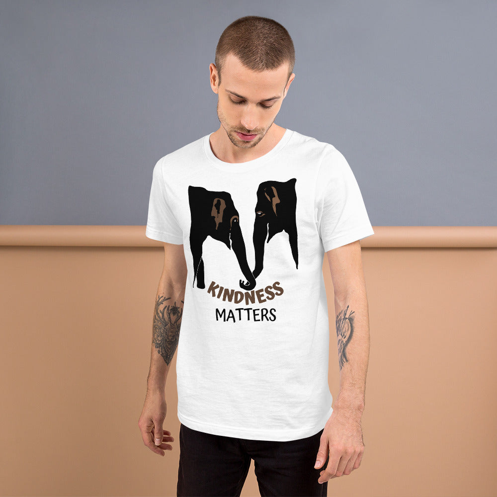 Kindness Matters Elephant Short-Sleeve Unisex T-Shirt