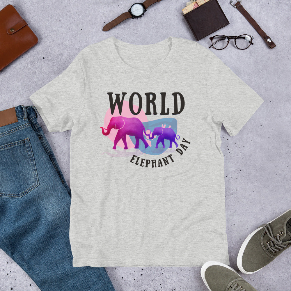 World Elephant Day Light Short-Sleeve Unisex T-Shirt