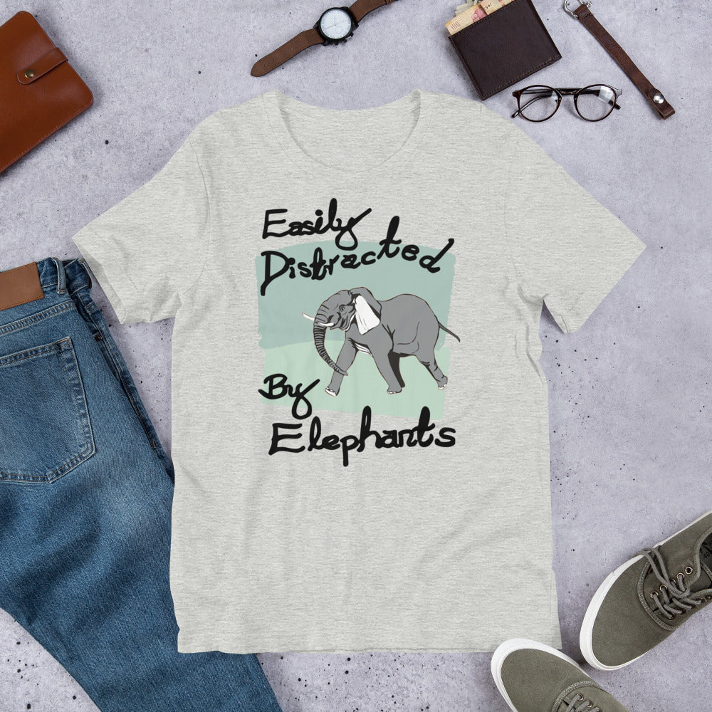 Easily Distracted by Elephants Short-Sleeve Unisex T-shirt