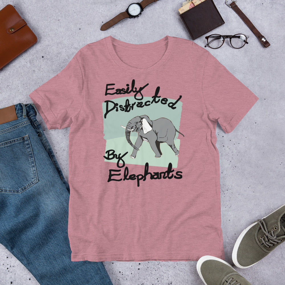 Easily Distracted by Elephants Short-Sleeve Unisex T-shirt
