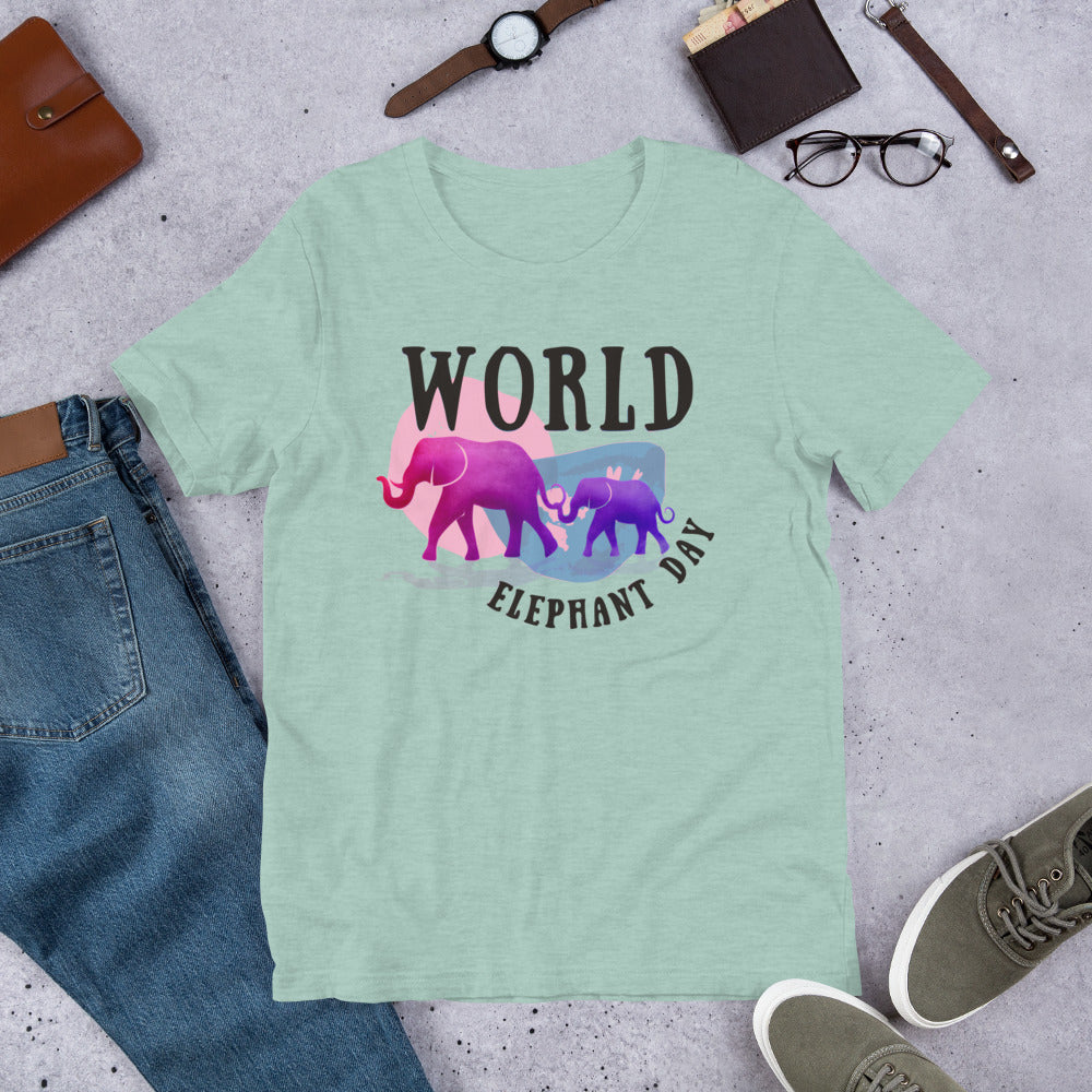 World Elephant Day Light Short-Sleeve Unisex T-Shirt