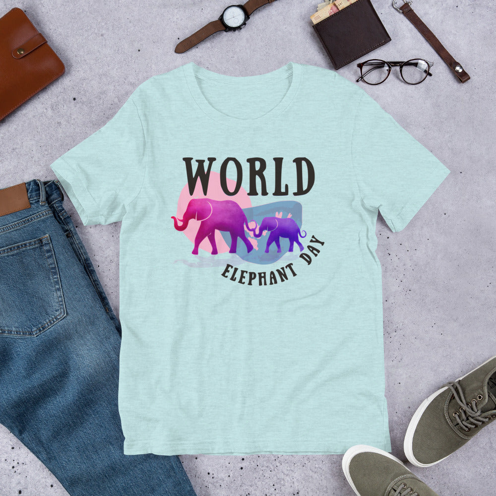 World Elephant Day Light Short-Sleeve Unisex T-Shirt