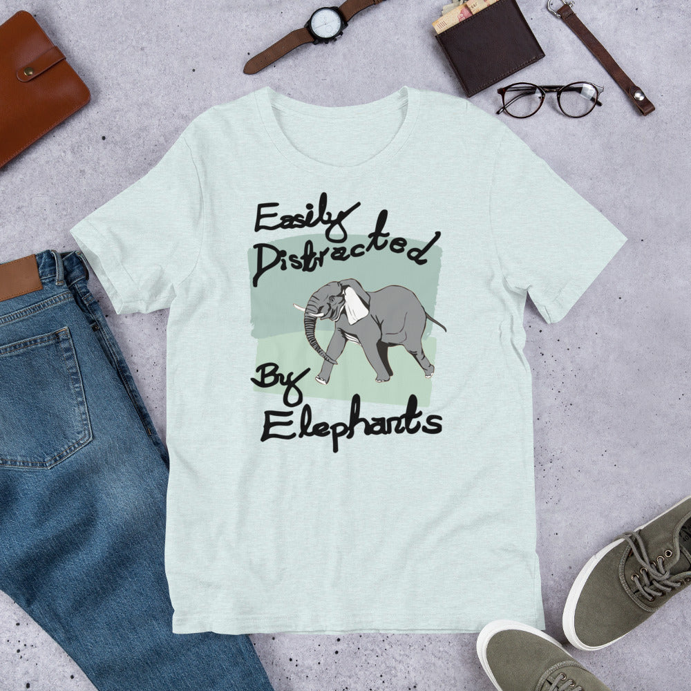Easily Distracted by Elephants Short-Sleeve Unisex T-shirt