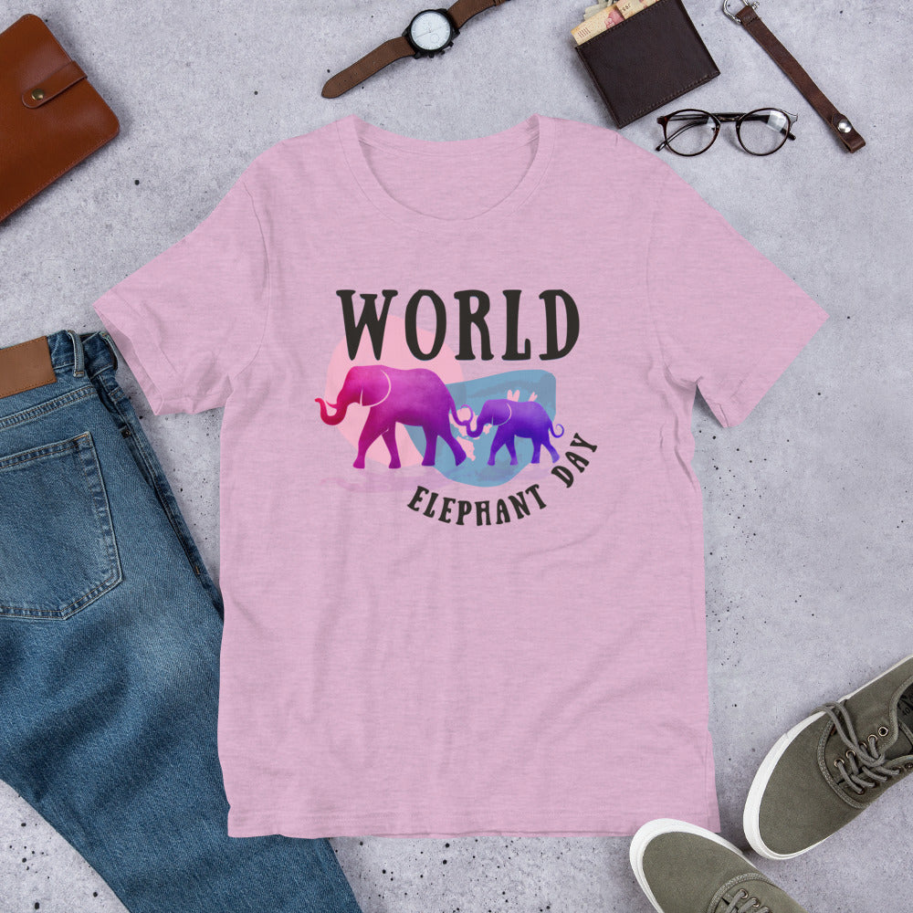 World Elephant Day Light Short-Sleeve Unisex T-Shirt