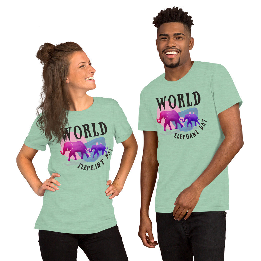 World Elephant Day Light Short-Sleeve Unisex T-Shirt