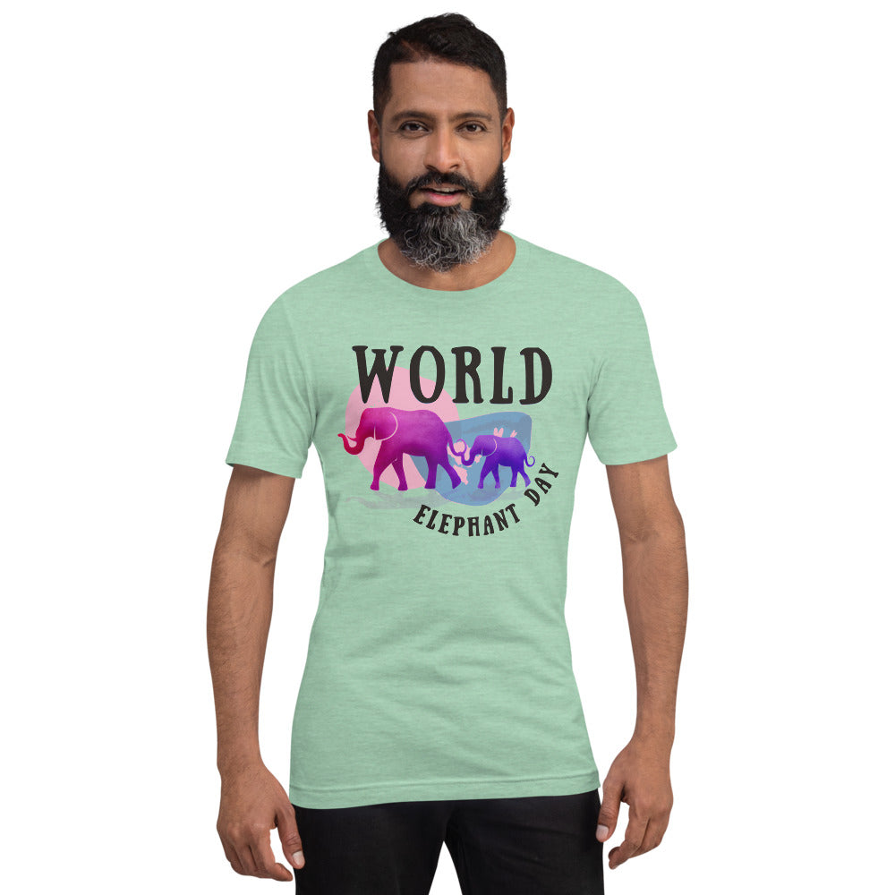 World Elephant Day Light Short-Sleeve Unisex T-Shirt