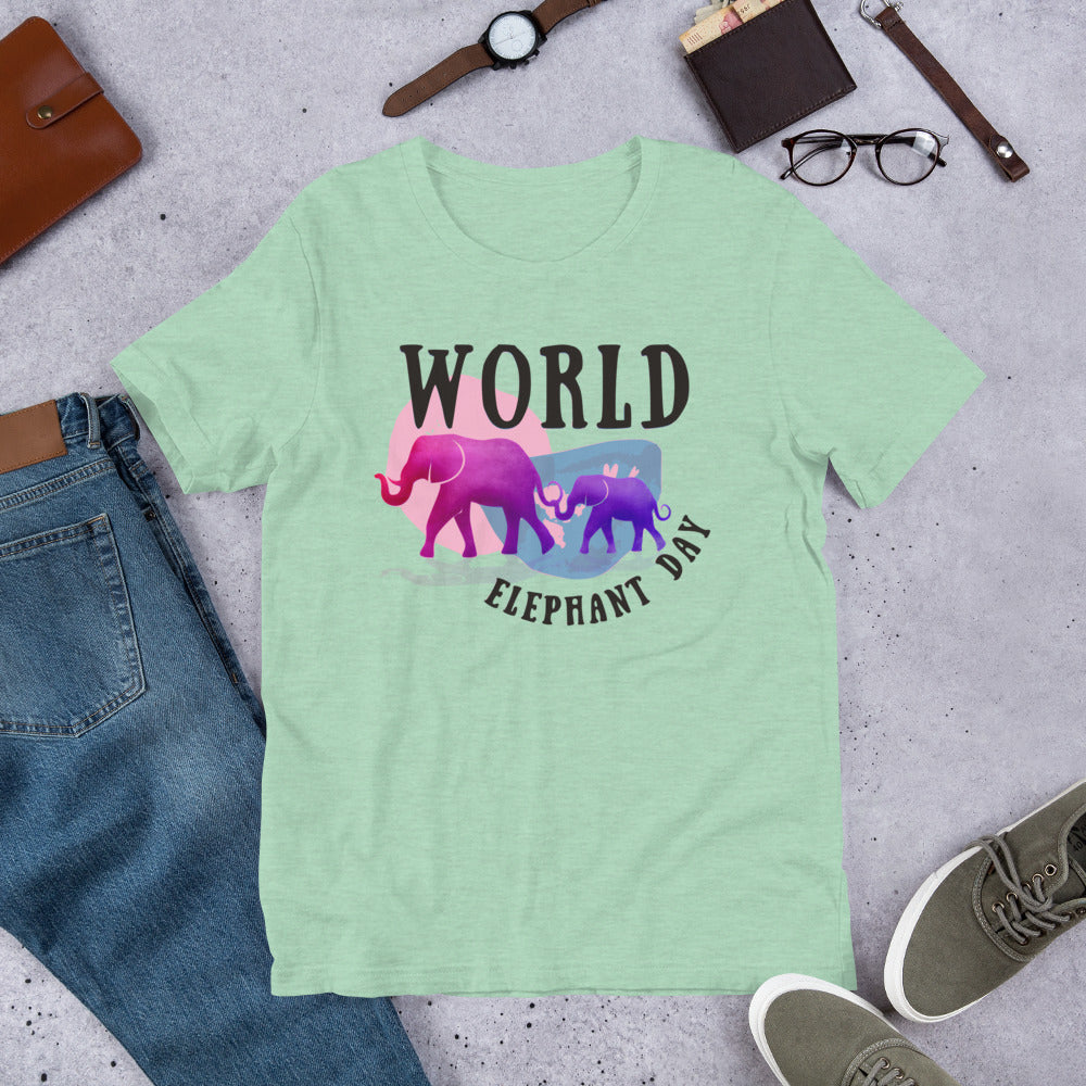 World Elephant Day Light Short-Sleeve Unisex T-Shirt