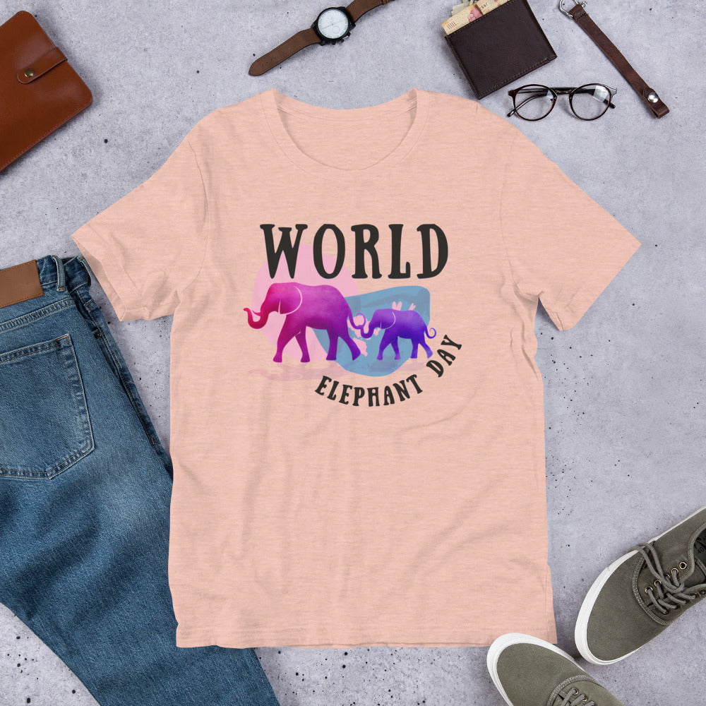 World Elephant Day Light Short-Sleeve Unisex T-Shirt