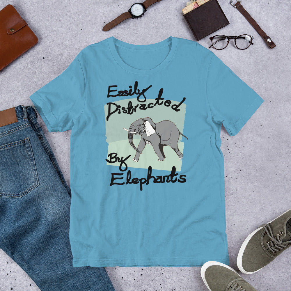 Easily Distracted by Elephants Short-Sleeve Unisex T-shirt