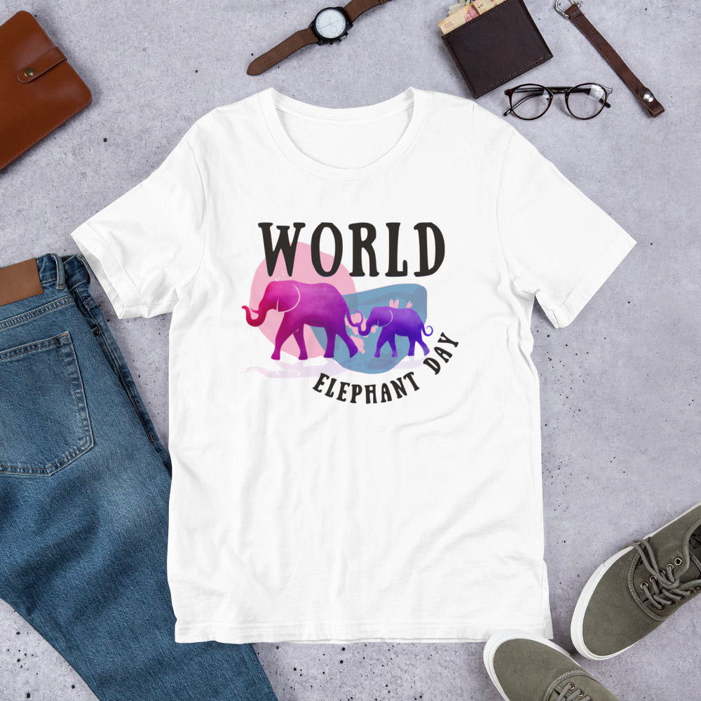 World Elephant Day Light Short-Sleeve Unisex T-Shirt