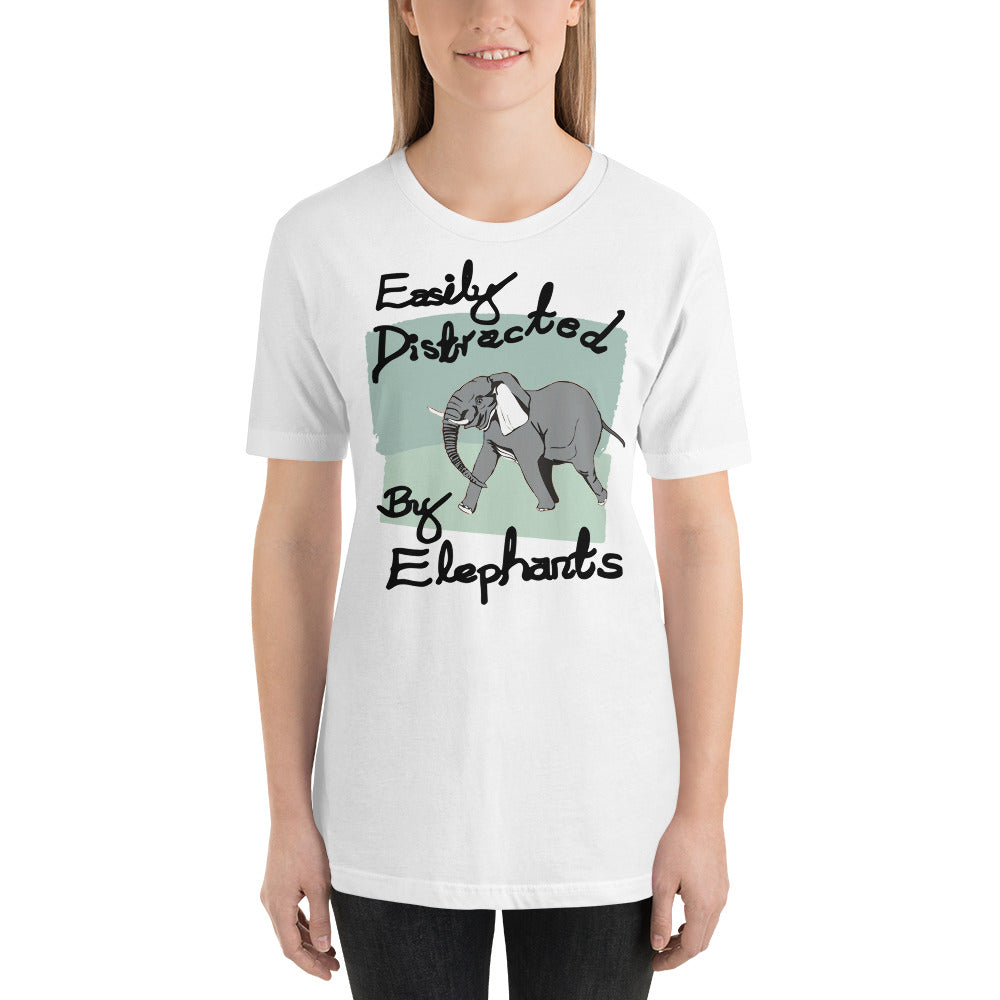 Easily Distracted by Elephants Short-Sleeve Unisex T-shirt