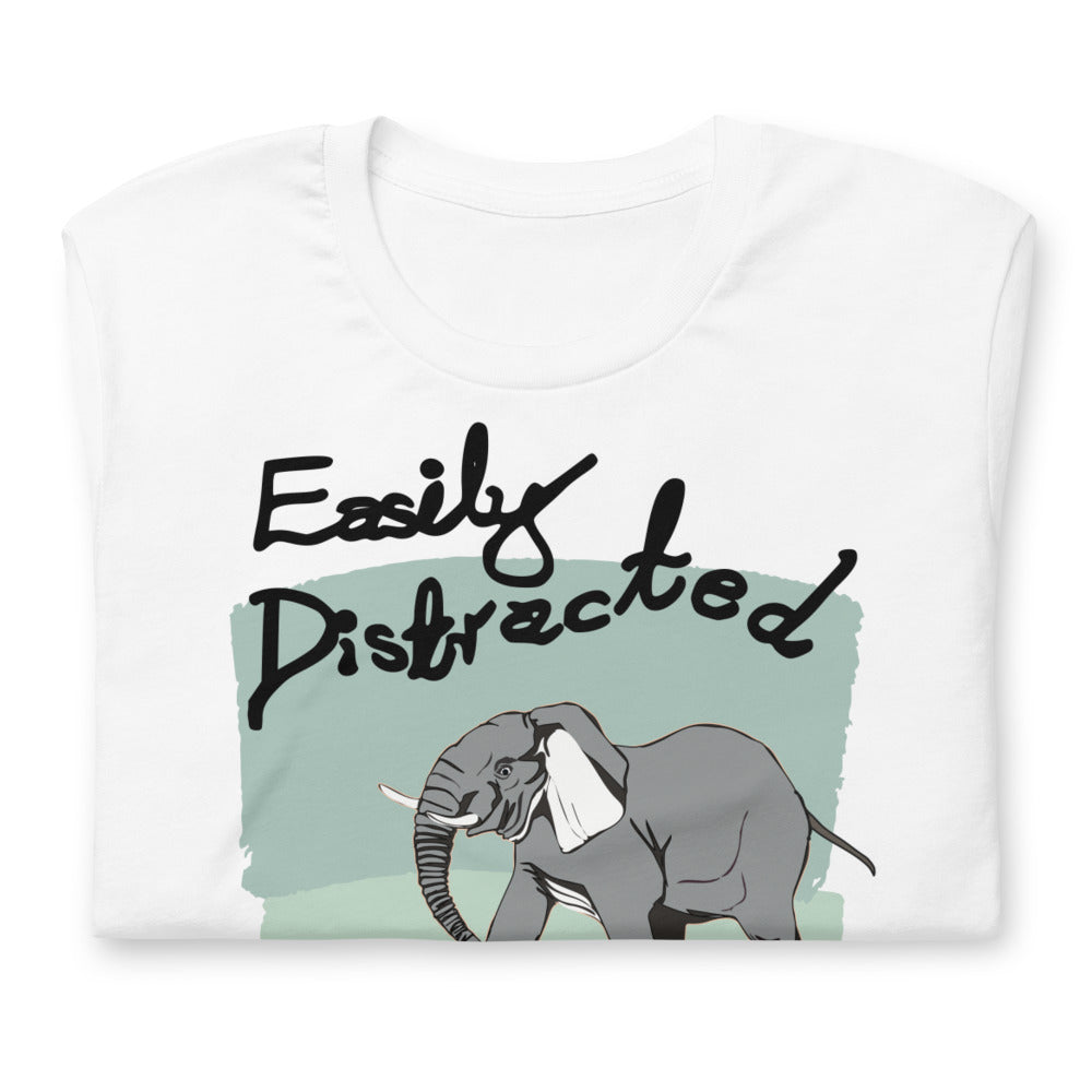 Easily Distracted by Elephants Short-Sleeve Unisex T-shirt