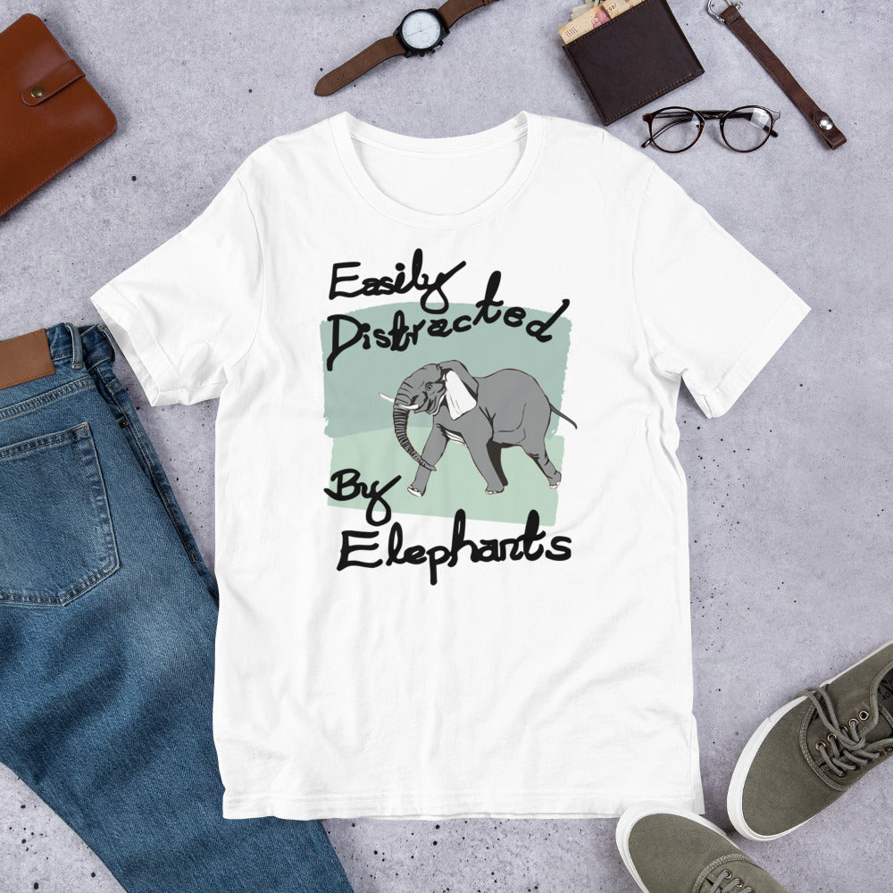 Easily Distracted by Elephants Short-Sleeve Unisex T-shirt
