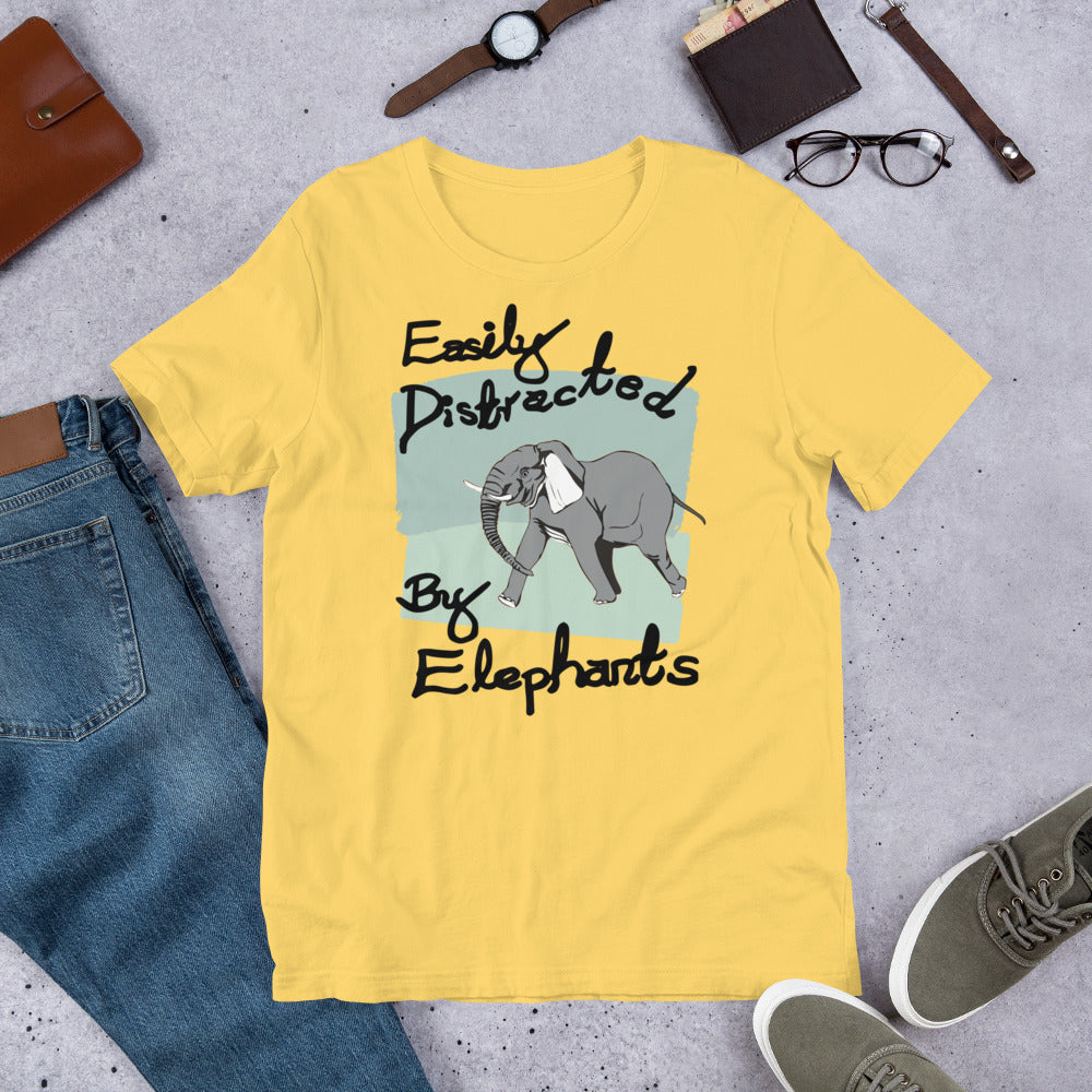 Easily Distracted by Elephants Short-Sleeve Unisex T-shirt
