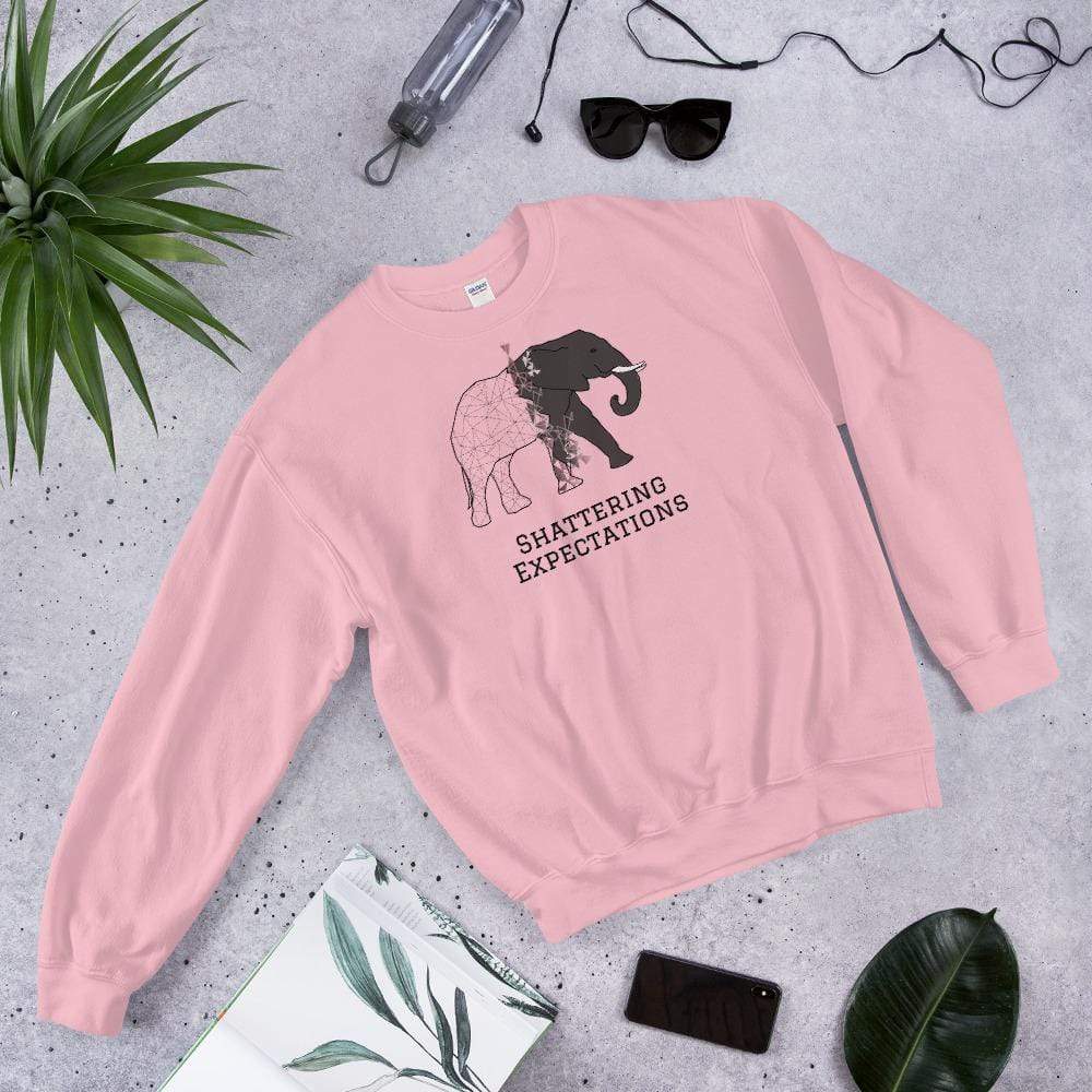 Shattering Expectations Unisex Sweatshirt - Elephant Footprints