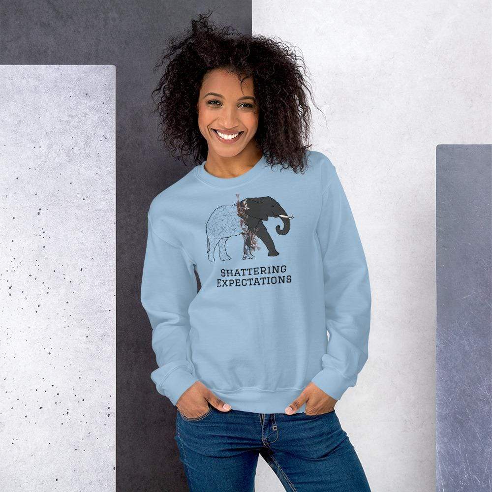 Shattering Expectations Unisex Sweatshirt - Elephant Footprints