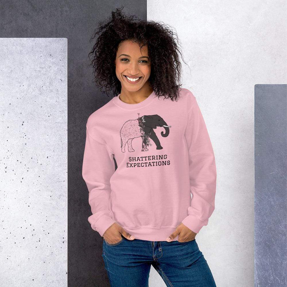 Shattering Expectations Unisex Sweatshirt - Elephant Footprints