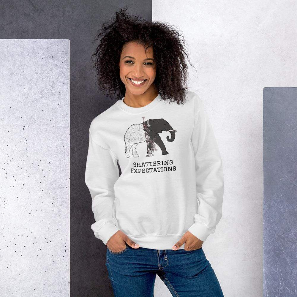Shattering Expectations Unisex Sweatshirt - Elephant Footprints
