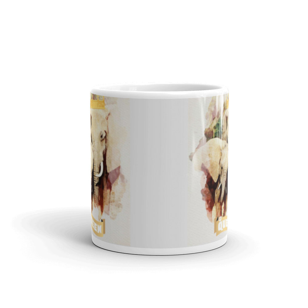 Queen Elephant and Baby Elephant Mug