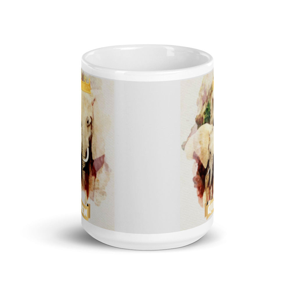 Queen Elephant and Baby Elephant Mug