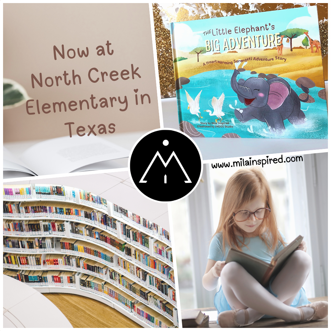 North Creek Elementary School has a copy of 'the Little Elephant's Big Adventure' Children's Book