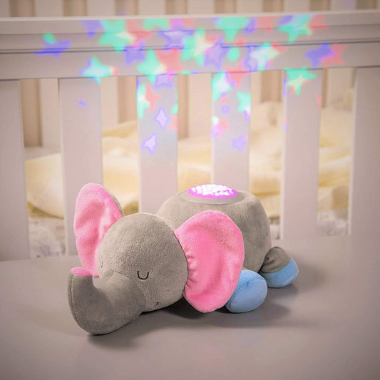 lullaby elephant toy and elephant night light projector from Ele Footprints LLC
