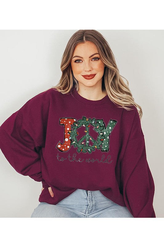 Joy To The World | Christmas Unisex Fleece Sweatshirt