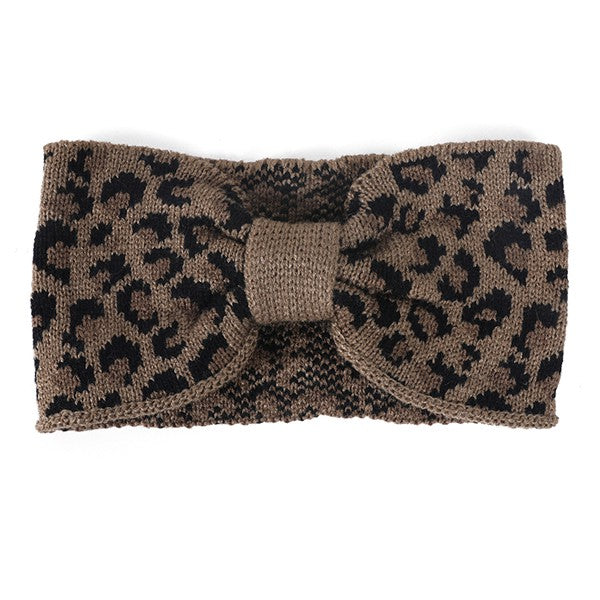 LEOPARD PRINT WINTER HEADBAND