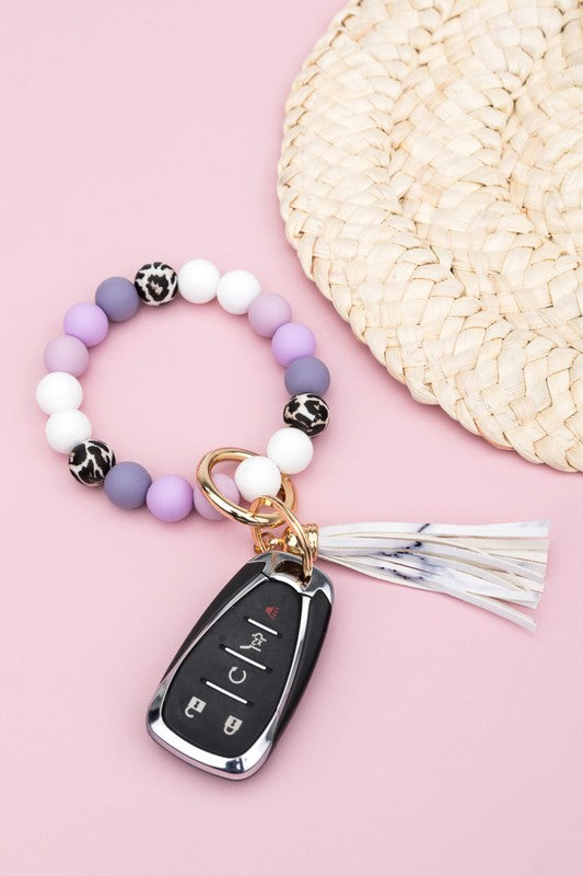 Luxe Silicone Monochromatic Key Ring Bracelet