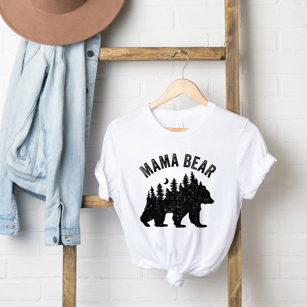 Mama Bear Silhouette Short Sleeve Graphic Tee