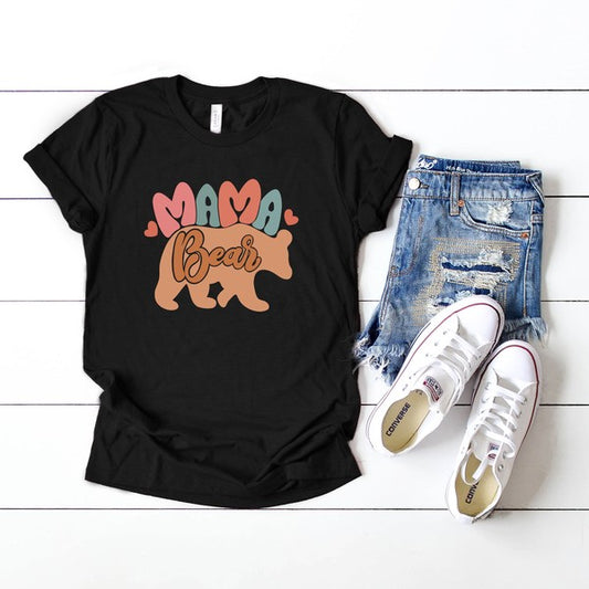 Mama Bear Colorful Short Sleeve Graphic Tee