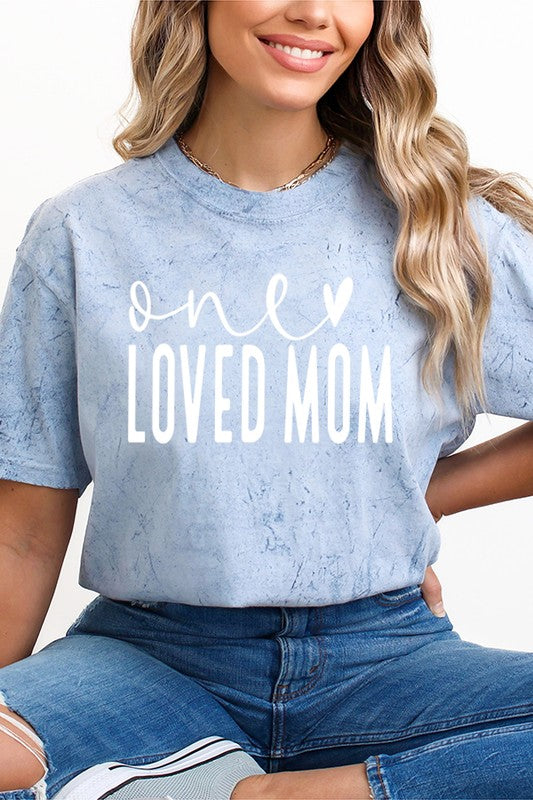 Mother's Day One Loved Mom Heart Color Burst Tee
