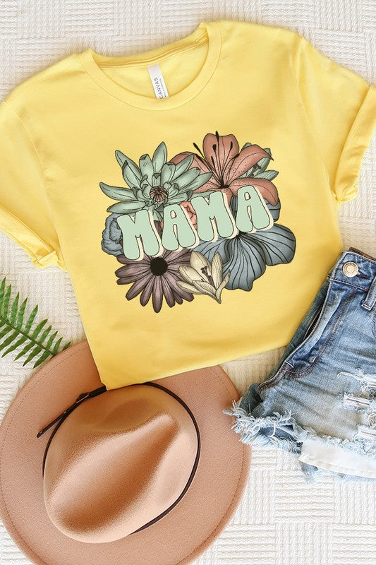 Mother's Day Mama Flowers Graphic Tee