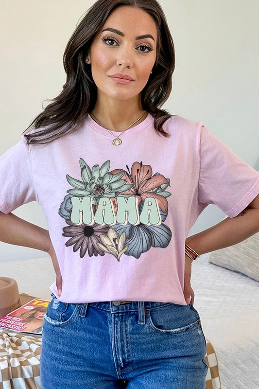 Mother's Day Mama Flowers Graphic Tee