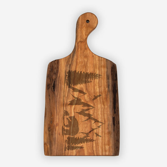 Mama and Baby Bear Live Edge Artisan Cherry Wood Serving Board