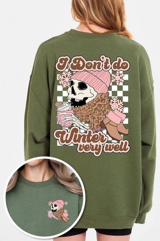 I Don't Do Winter Very Well Skull Sweatshirts