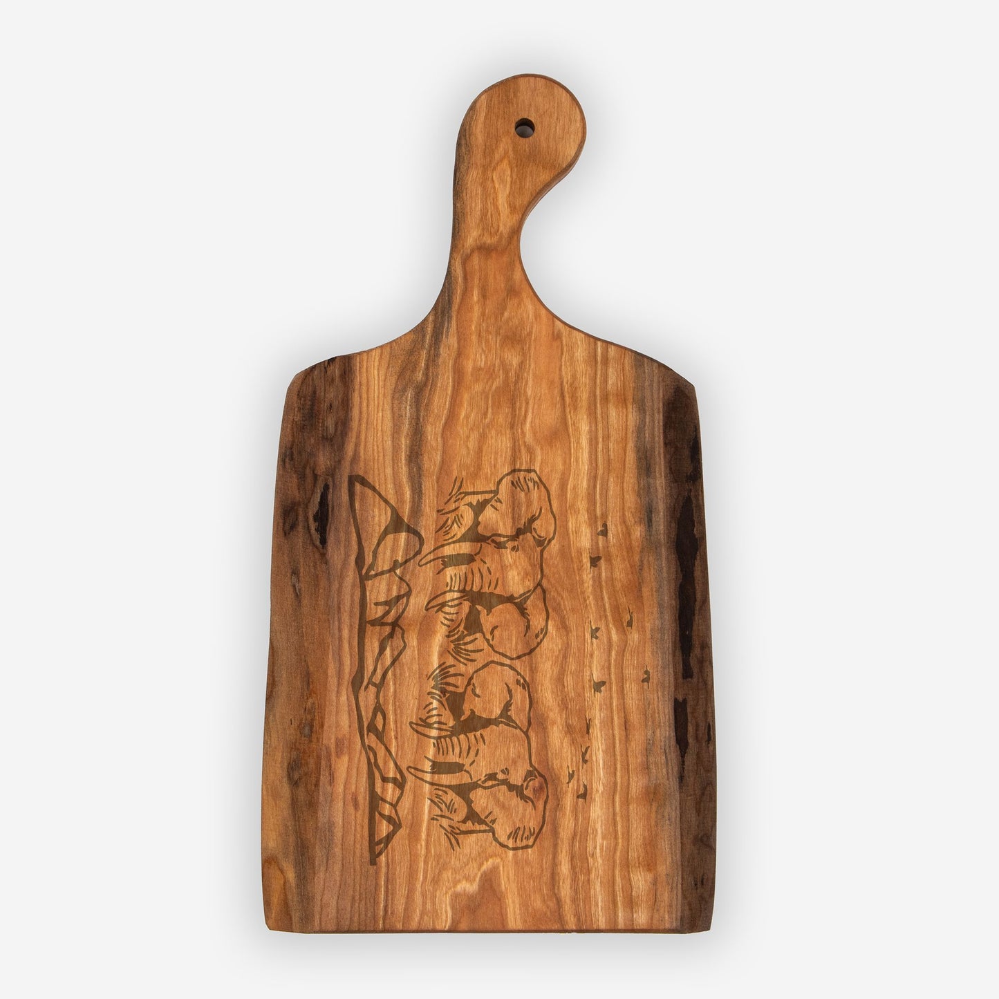 Safari-Inspired Jumbo Elephant Cherry Wood Cutting Board