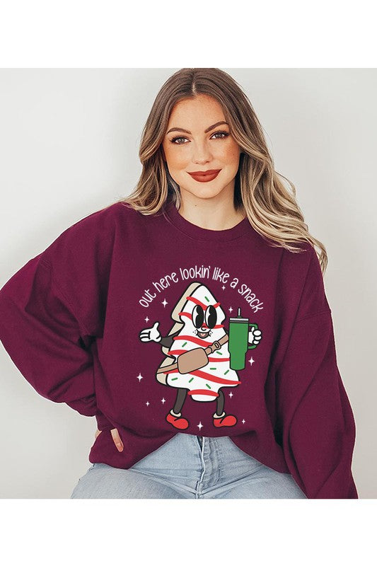Funny Christmas Cookie Snack Unisex Fleece Sweatshirt