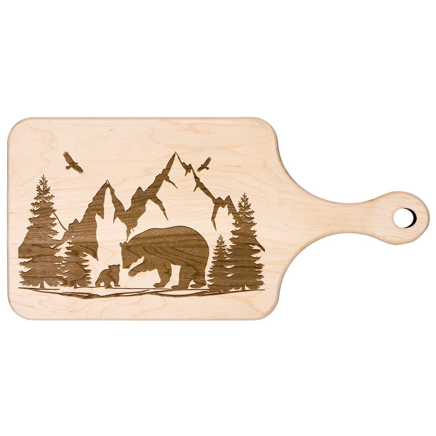 Black Bear Maple & Walnut Hardwood Cutting Board: Nature's Artistry for Your Culinary Creations