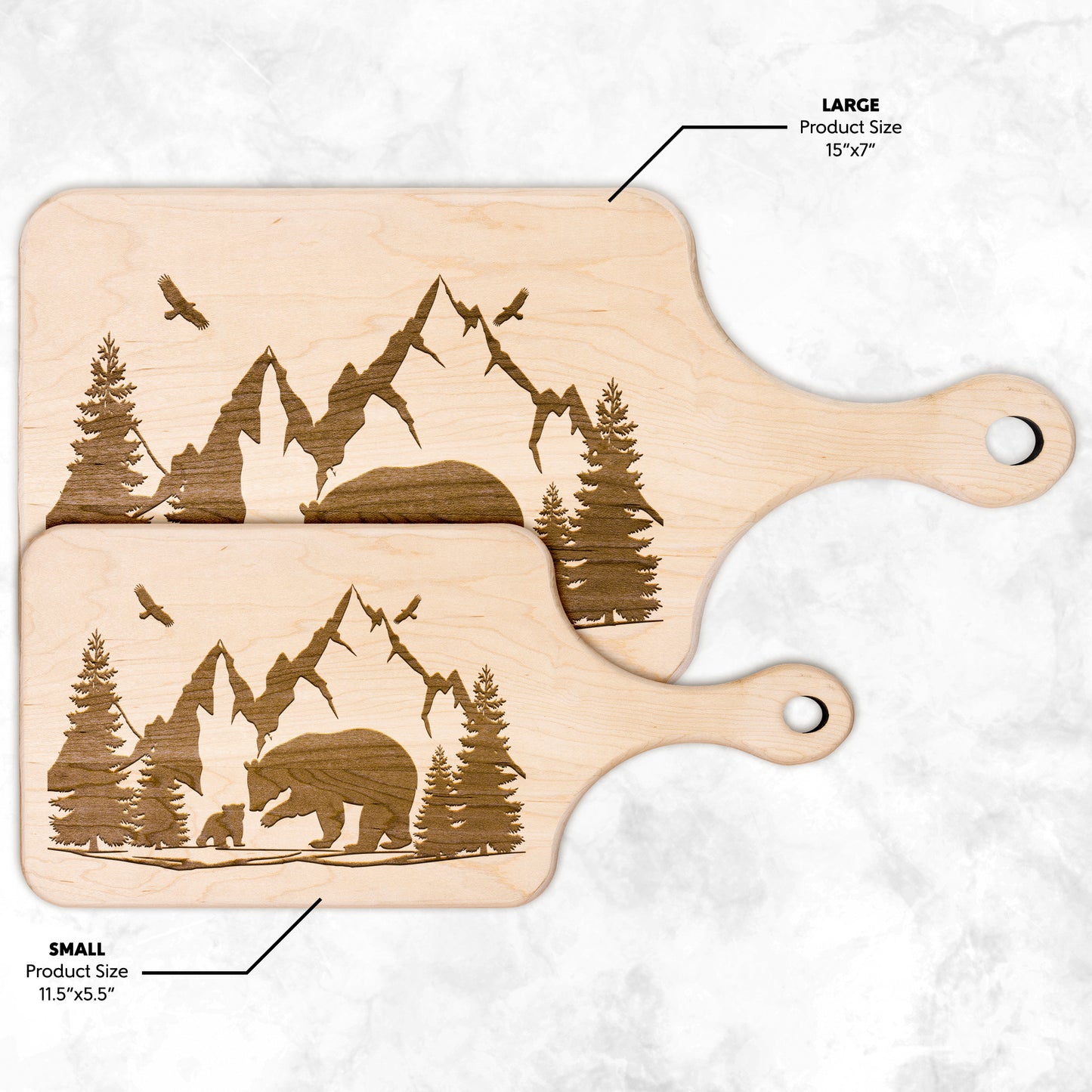 Black Bear Maple & Walnut Hardwood Cutting Board: Nature's Artistry for Your Culinary Creations