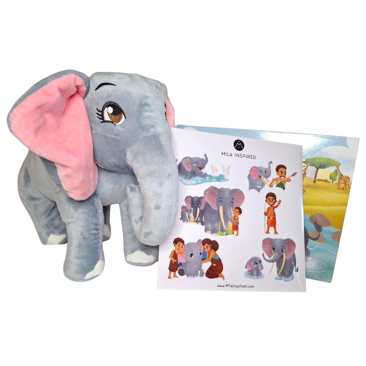 Elephant Gift for Kids – Storybook, Plush Toy & Sticker Set | Ages 3–9