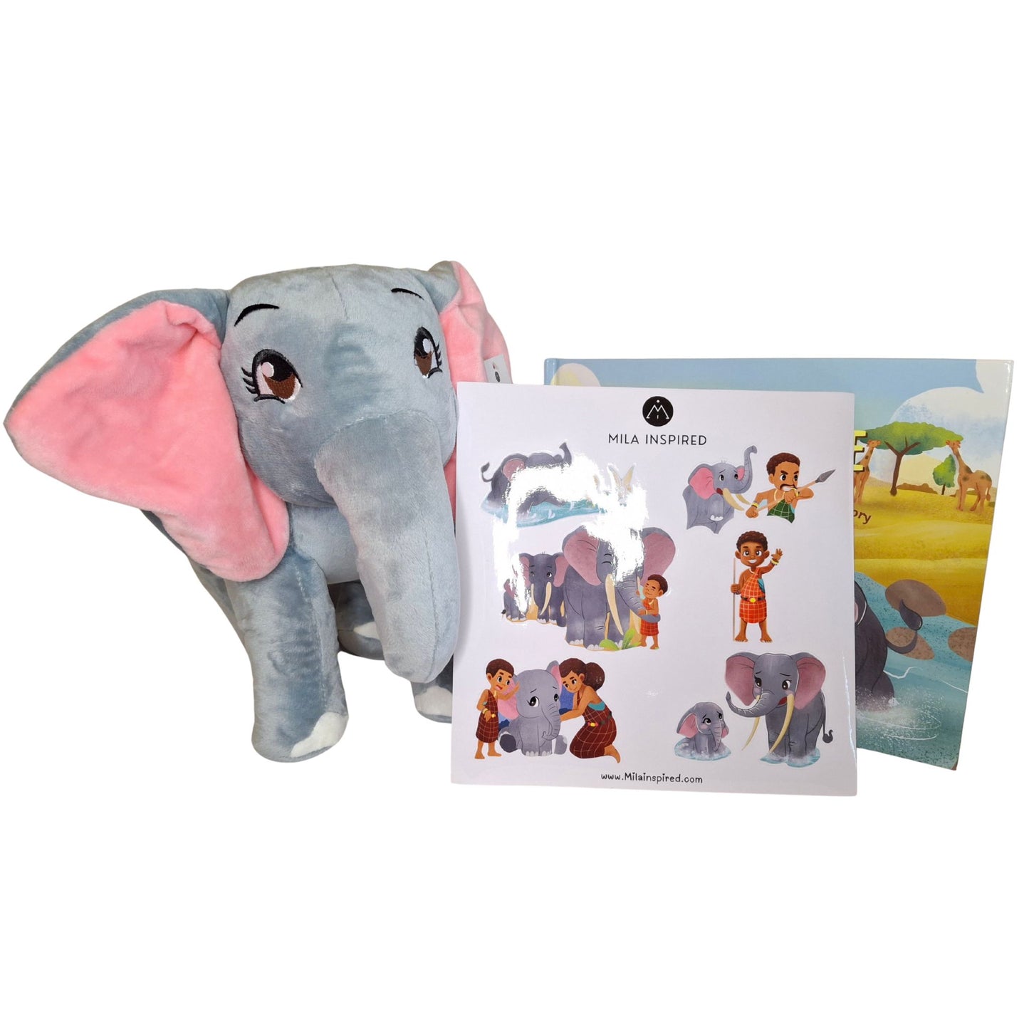 Elephant Gift for Kids – Storybook, Plush Toy & Sticker Set | Ages 3–9